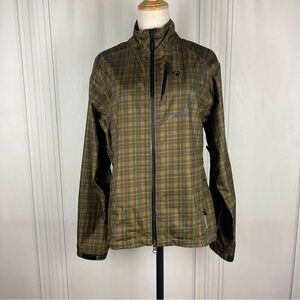 Women’s Bontrager Commuting Shell Rain Jacket,‎ Olive/Black Plaid, Size L